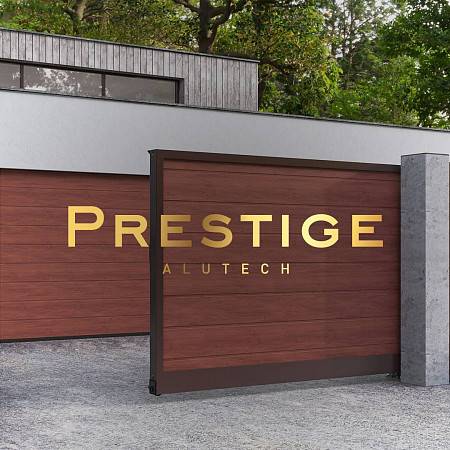 Лето новых возможностей: «АЛЮТЕХ» предлагает цифровую печать на въездных воротах Prestige