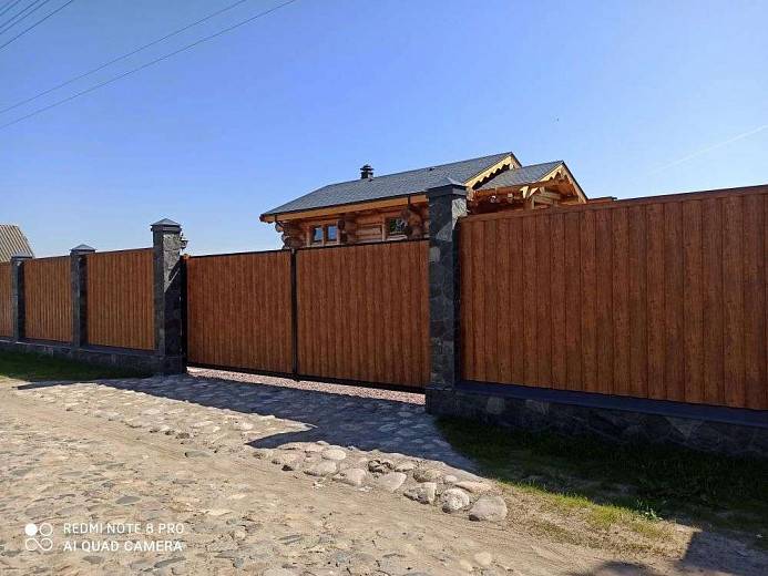 Откатные ворота на дачу Откатные ворота на дачу