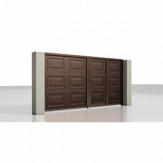 Распашные ворота Prestige со встроенной калиткой